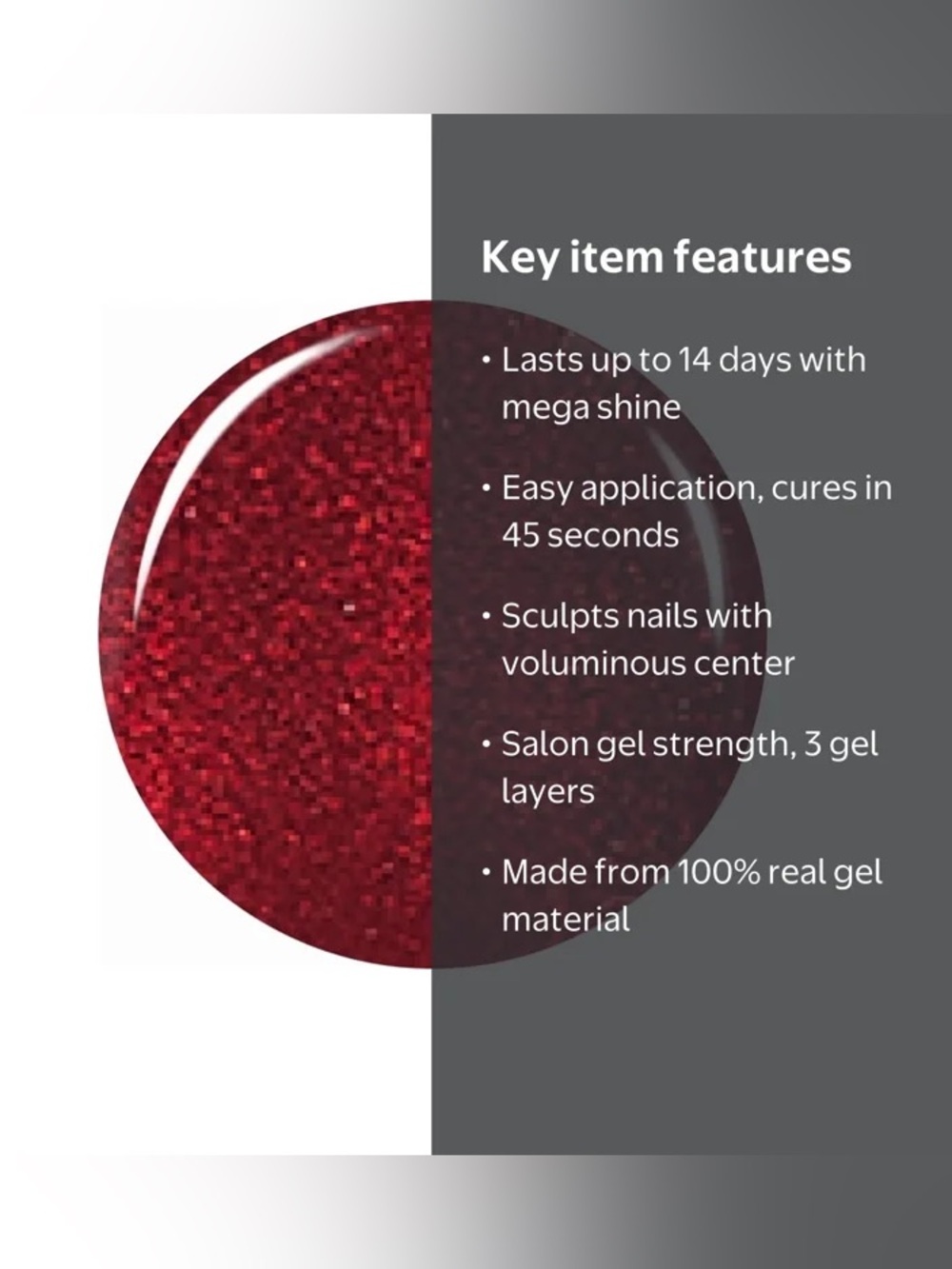 Dashing Diva Glaze Effect Semi-Cured Gel Nail Strips - Ruby Red Apple, NEW - Picture 2 of 7